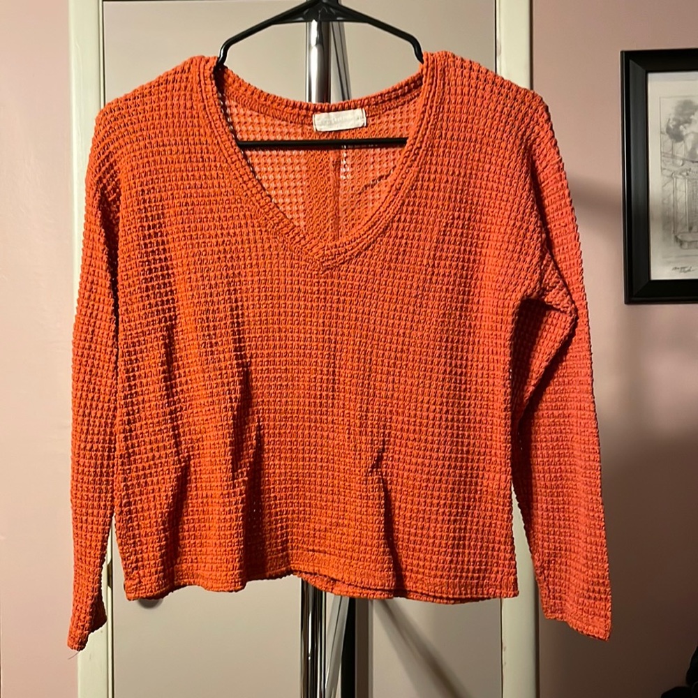 Knit orange sweater